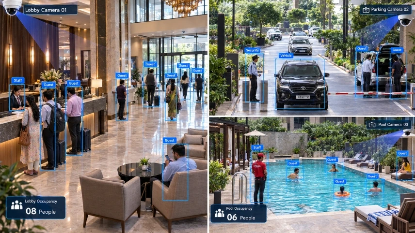 Hotel Use Cases: Lobby, Parking and Pool