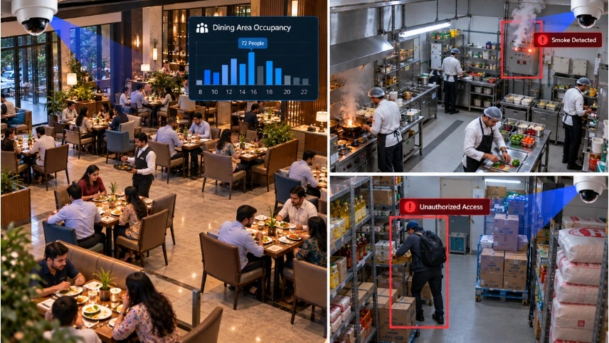 Restaurant Use Cases: Dining Room, Kitchen, and Storage