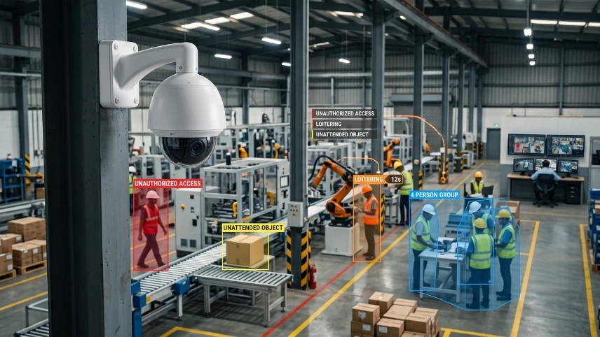 AI video analytics for manufacturing plants in India — safety, attendance and productivity monitoring overview
