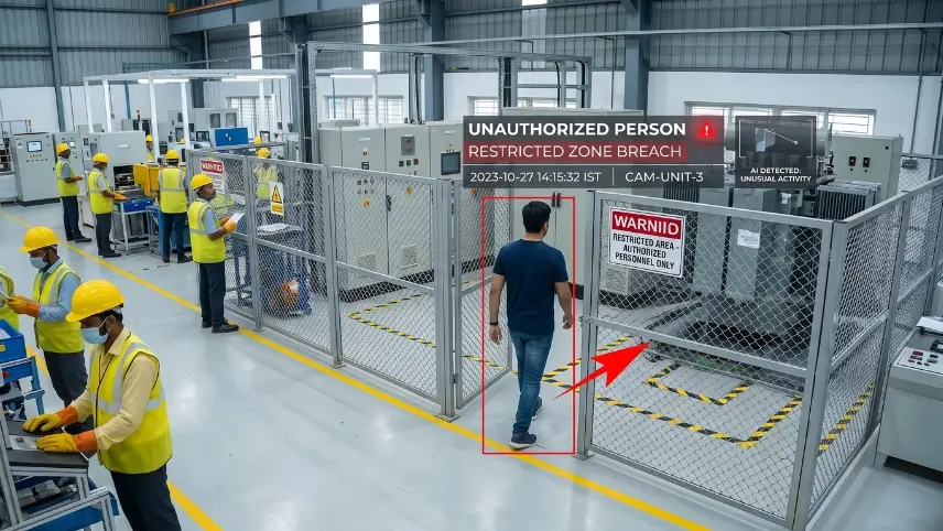 AI video analytics for manufacturing plants in India — safety, attendance and productivity monitoring overview