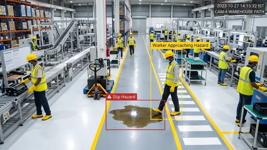 AI video analytics for manufacturing plants in India — safety, attendance and productivity monitoring overview