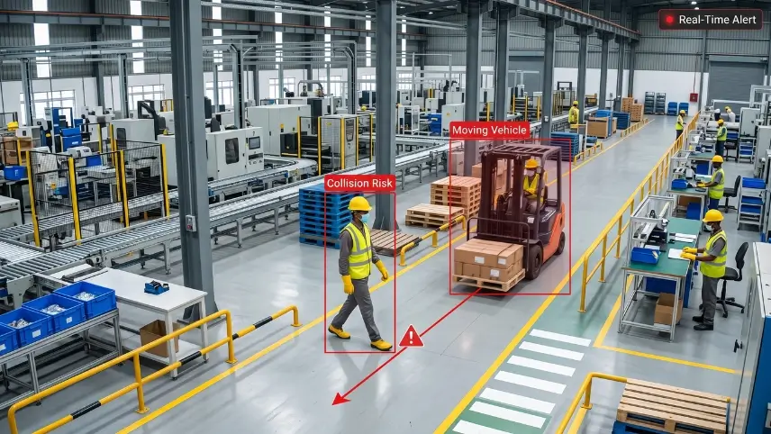 AI video analytics for manufacturing plants in India — safety, attendance and productivity monitoring overview
