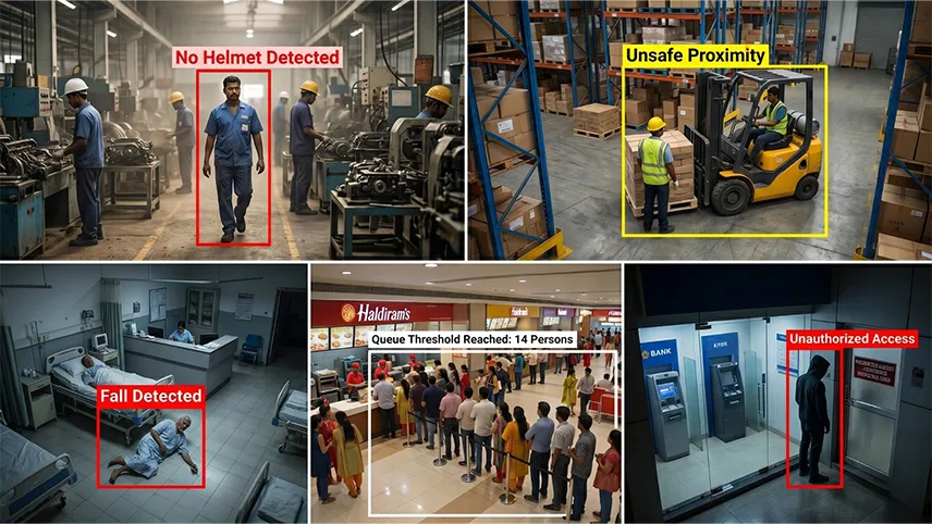 Industry-wise use cases of AI video analytics in India — pharma, manufacturing, retail and banking