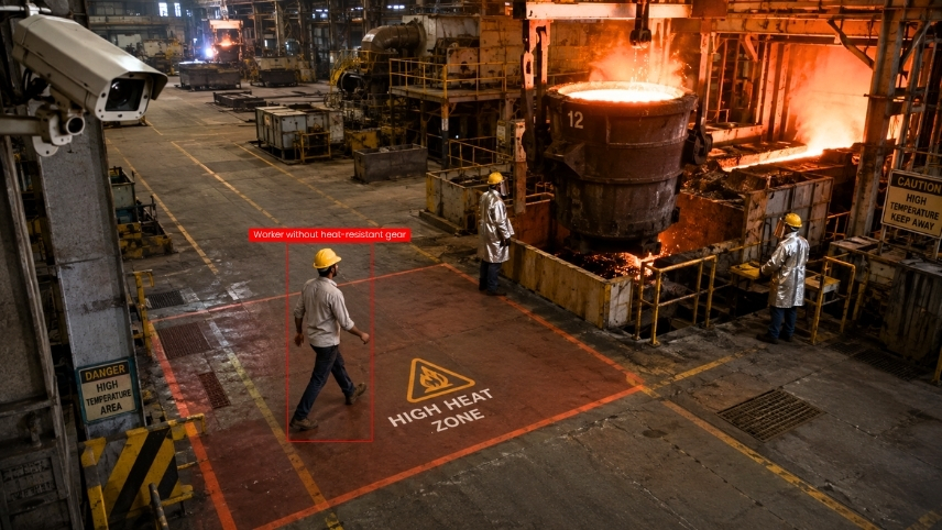 Blind Spots Around Molten Metal and High-Heat Zones