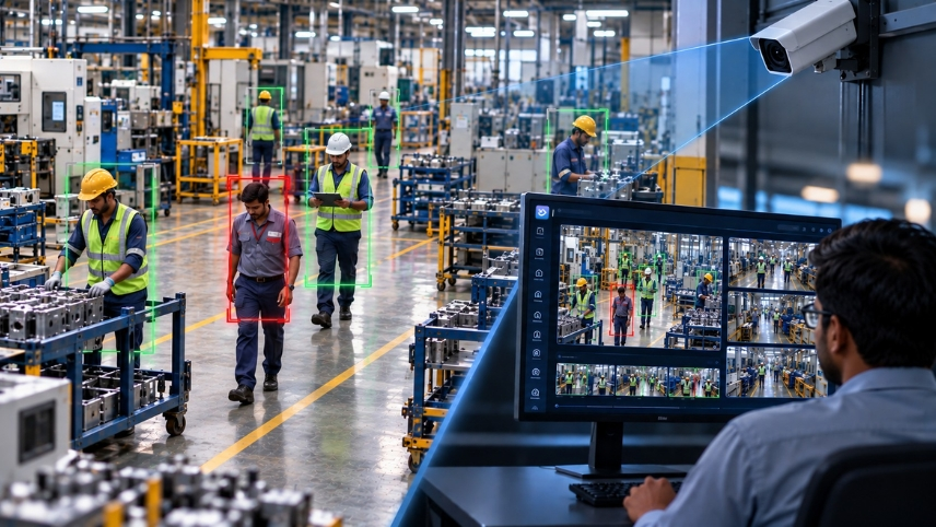 AI Video Analytics Across a Large-Scale Industrial Manufacturing Facility